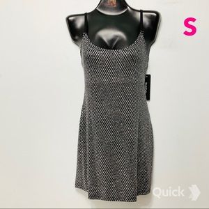 S - NWT Bebe Cowl Neck Glitter Mini Dress